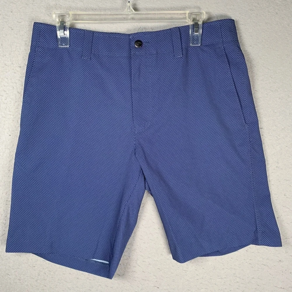 Callaway Golf Shorts Mens 32 Blue Micro Diamond Geometric Performance Stretch